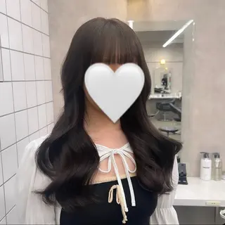 ロング カラー パーマ ヘアアレンジ メンズ キッズ ブリーチなしカラー/ ブラウン/レイヤーのヘアスタイル