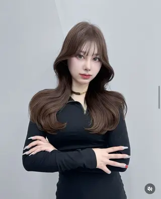 ロング カラー ヘアアレンジ vajra所属・韓国ヘア🩶리나🤍 りぴのヘアスタイル