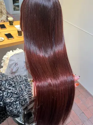 ロング マンツーマン 縮毛矯正/マユコのヘアスタイル