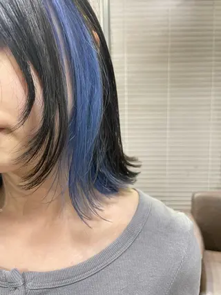 ミディアム カラー ブリーチ✨ハイライト メンズヘア/アヤノのヘアスタイル