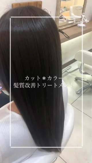 ロング カラー 縮毛矯正/髪質改善/ 艶髪ササキナツミのヘアスタイル