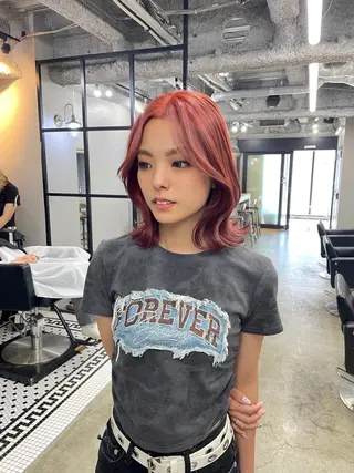 ロング カラー 新宿/韓国ヘア/ 髪質改善ストレートのヘアスタイル