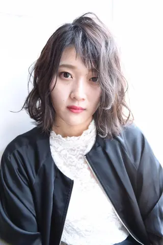 ミディアム カラー 金沢美容室/ 艶髪/夜営業/JINのヘアスタイル