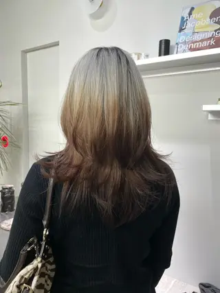 セミロング stén所属・HARUKA/原宿 ハイトーン/レイヤーのヘアスタイル