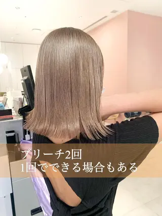 ミディアム カラー レイヤー専門家 ダブルカラー修のヘアスタイル