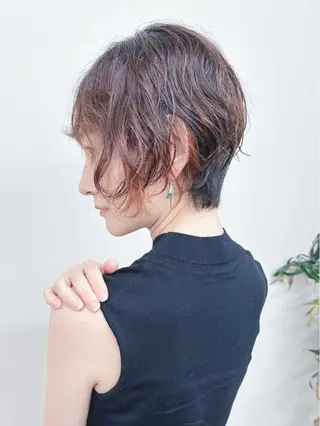 ショート パーマ ボブ/ゆるふわ ボブパーマ/とういのヘアスタイル