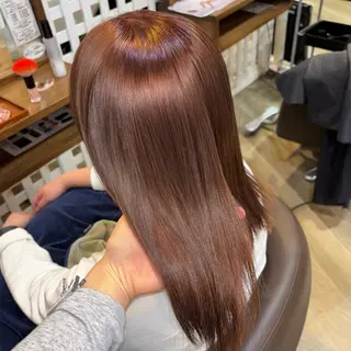 ミディアム 🎀ハイトーン/ 艶カラー/夕月🎀のヘアスタイル