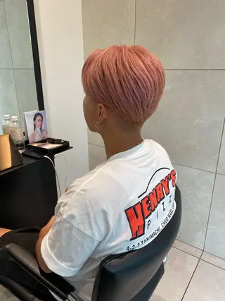 ショート カラー 梅田美容室 SPADICユヅキ♠のヘアスタイル