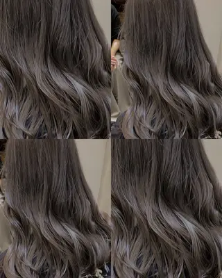 セミロング カラー 韓国レイヤー⋆౨ৎﾟ 透カラー🩶／ユウキのヘアスタイル