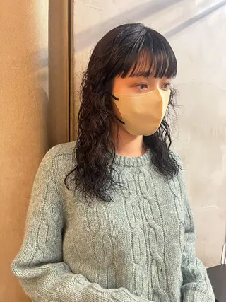 ロング カラー パーマ ヘアアレンジ メンズ キッズ ネイル マツエク・マツパ アイブロウ お洒落パーマ/ボブ ❄️Tomoka❄️のヘアスタイル