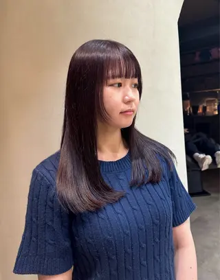 セミロング カラー a-o横浜所属・色落ちまでキレイに! !女性サロンのヘアスタイル