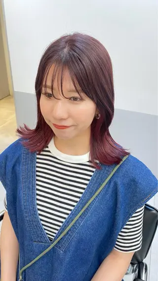 ミディアム カラー ヘアアレンジ Hatanaka Airiのヘアスタイル