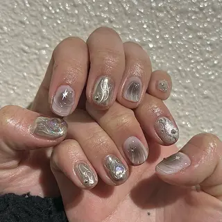 ネイル パラあり！フィルイン 美フォルムのネイルデザイン
