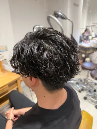 パーマ メンズ 鈴木弥月/大人ボブ× 透明感カラーのヘアスタイル