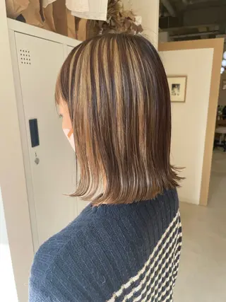 ミディアム 柔らかブラウン/栄/ tomitaのヘアスタイル
