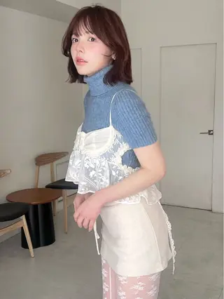 ショート カラー 小顔ボブ jilblanカホのヘアスタイル