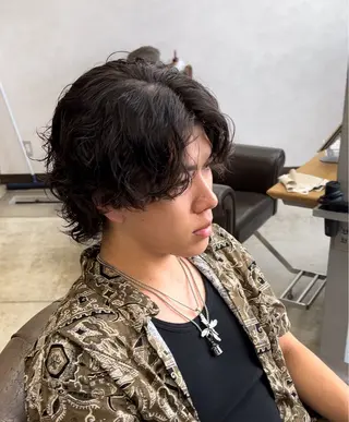 ロング パーマ メンズ 大谷 貴裕のヘアスタイル