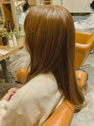 ロング カラー HARE 川崎晴佳のヘアスタイル