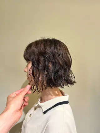 ミディアム パーマ レイヤーカット //金子 聖汰のヘアスタイル