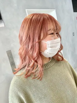 ミディアム カラー ハイトーン×レイヤー ／遠藤将太のヘアスタイル