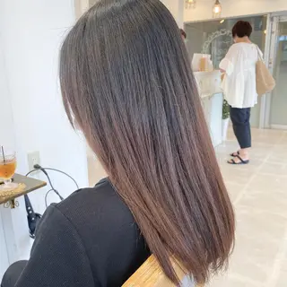セミロング カラー ブリーチなし✨艶髪 カラー𓃲YAGIのヘアスタイル