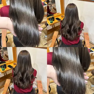 ロング カラー RINNO🌷透明感 カラー/縮毛矯正のヘアスタイル