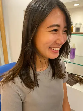 セミロング パーマ 🌻おおとみはな/ レイヤー/Wカラ🌻のヘアスタイル