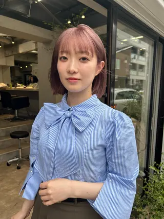 ミディアム カラー ✳︎透明感カラー✳︎ ボブ✳︎nanaのヘアスタイル