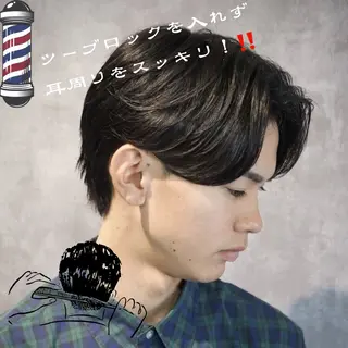 ミディアム ヘアアレンジ メンズ きょーすけ 💈barberのヘアスタイル