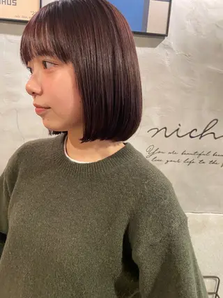 ミディアム カラー さの あやねのヘアスタイル