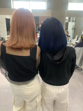 カラー 酸性ストレート 髪質改善のヘアスタイル
