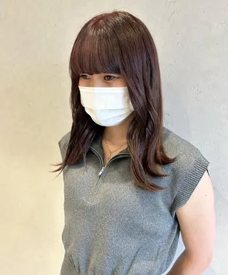 セミロング ヘアアレンジ レイヤー/インナー カラー🦋ルイのヘアスタイル