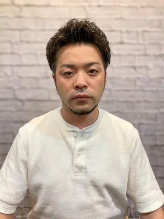 ショート カラー パーマ メンズ お客様満足度NO.1 小林真弥のヘアスタイル