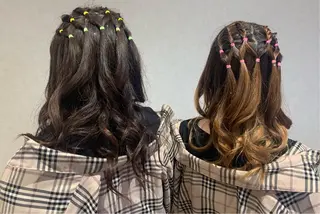 ロング カラー ヘアアレンジ yamauchi mikuのヘアスタイル