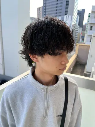 パーマ メンズ Bond Story りき カラーモデルのヘアスタイル