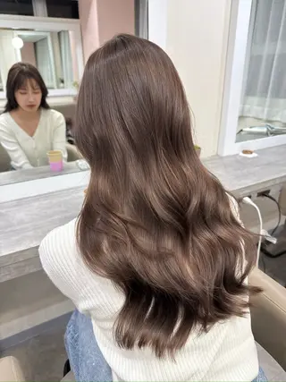 カラー ワンホン風ヘア まなのヘアスタイル