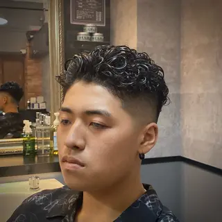 パーマ メンズ 葛西/barber/ 相山琉磨のヘアスタイル