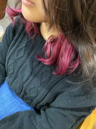 ミディアム カラー ヘアアレンジ 【艶髪×韓国風】 毛流れ職人 RYOのヘアスタイル