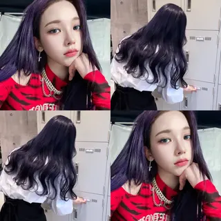 ロング カラー ヘアアレンジ キッズ 🎀韓国レイヤー YURINA🎀のヘアスタイル