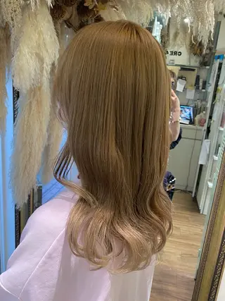 セミロング カラー 透明感カラー/韓国 ヘア🩶yuri🩵のヘアスタイル