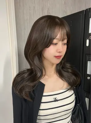 セミロング lafit kaede/韓国ヘアのヘアスタイル