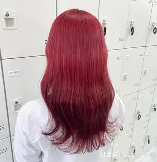 ロング カラー ヘアアレンジ 韓国レイヤーカット /韓国トレンドカラーのヘアスタイル