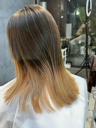セミロング カラー ヘアアレンジ キッズ マツエク・マツパ 透明感カラー🤎 ゆりのヘアスタイル