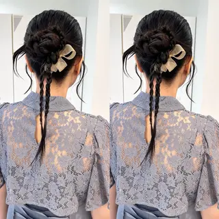 ヘアアレンジ マミ☁️ヘアセット /お呼ばれヘア/銀座のヘアスタイル