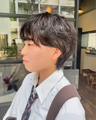 ショート パーマ すみとも るなのヘアスタイル