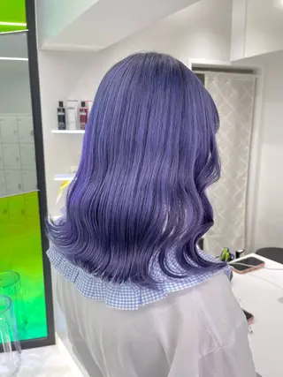 ミディアム カラー 🤍💕ブリーチカラ ーAyaka💕🤍のヘアスタイル