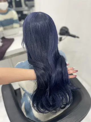 カラー ロング 💙ハイトーン韓国風 色白ヘア💙manaのヘアスタイル
