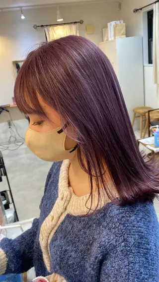 セミロング カラー rink / 髪質改善✖️レイヤーのヘアスタイル