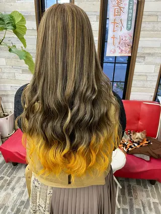 ロング カラー 大坪 拓斗のヘアスタイル