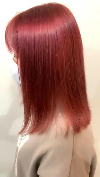 ミディアム カラー 髪質改善色素改善特化 keiのヘアスタイル